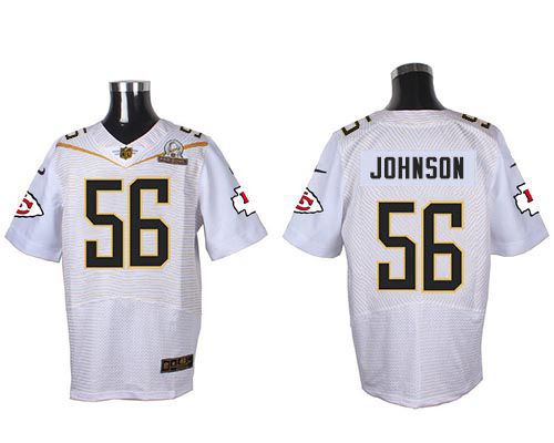 Nike Chiefs #56 Derrick Johnson White 2016 Pro Bowl Men's Stitched NFL Elite Jersey